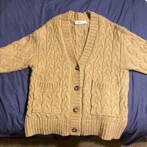 Tan Zara Knit Cardigan